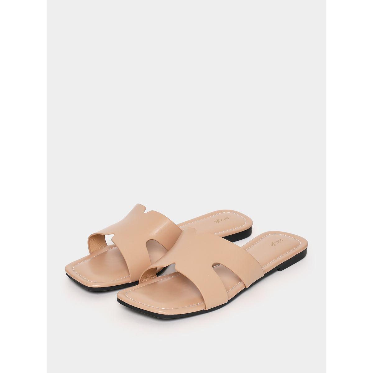Styli Wide Strap Flat Sandals-women-shoes-sandals-flats-image-3