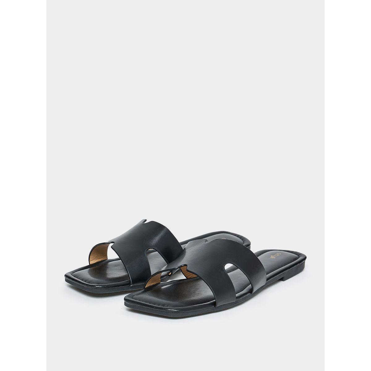 Styli Wide Strap Flat Sandals-women-shoes-sandals-flats-image-3