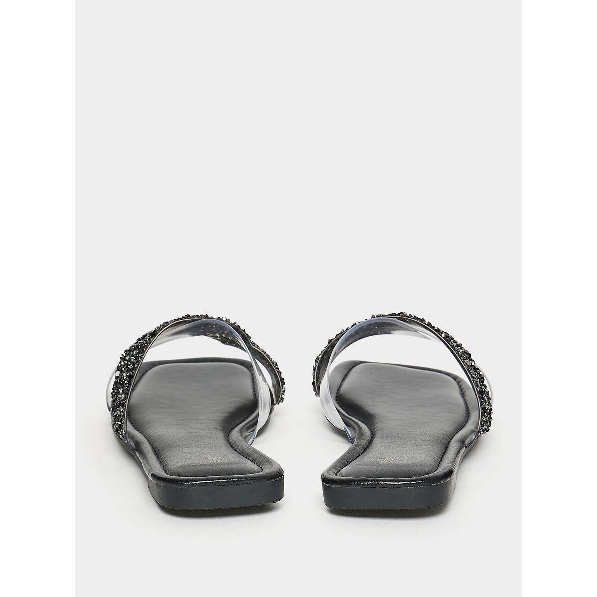 Styli Embellished Cross Strap Flat Sandals-women-shoes-sandals-flats-image-4