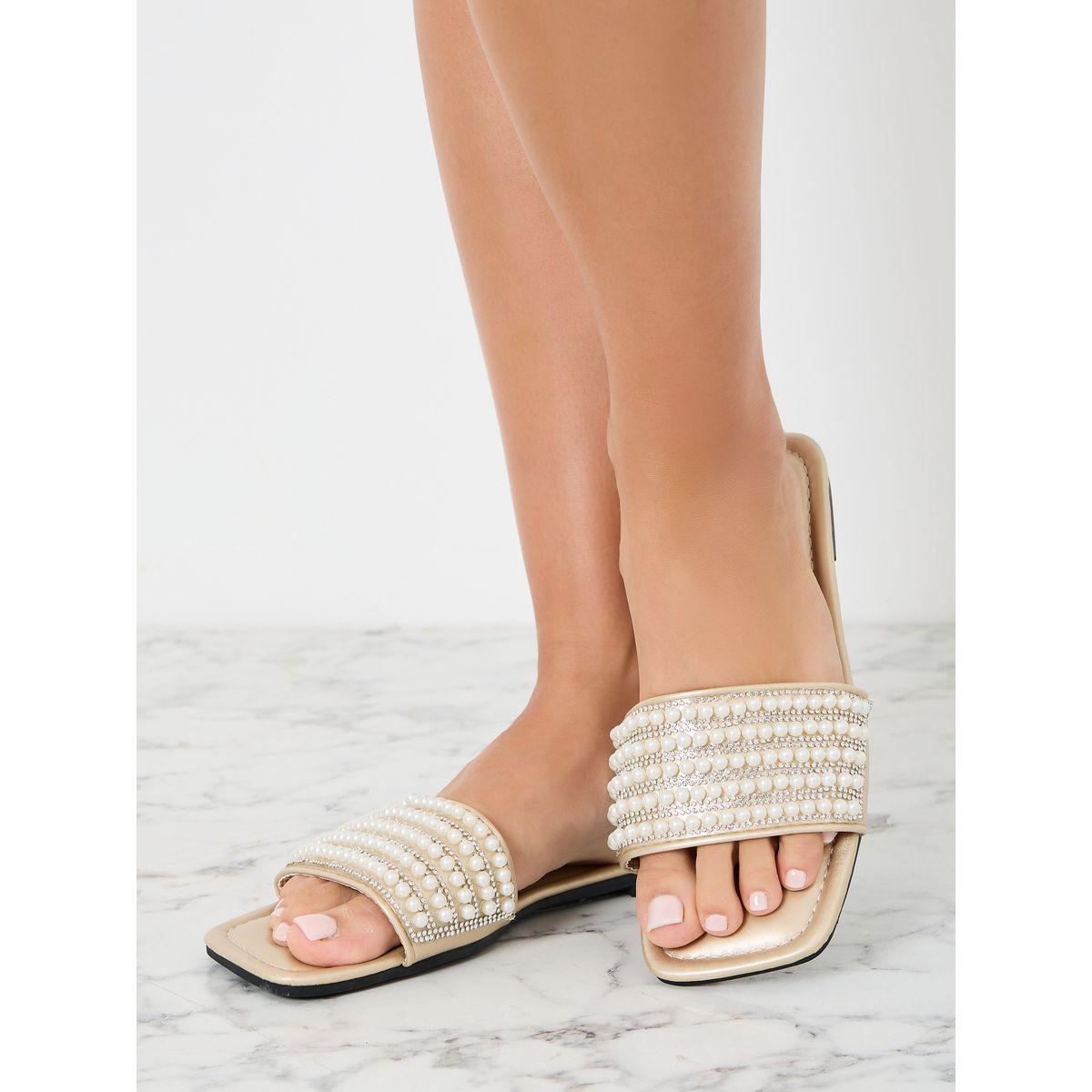 Styli Embellished Strap Flat Sandals-women-shoes-sandals-flats-image-1