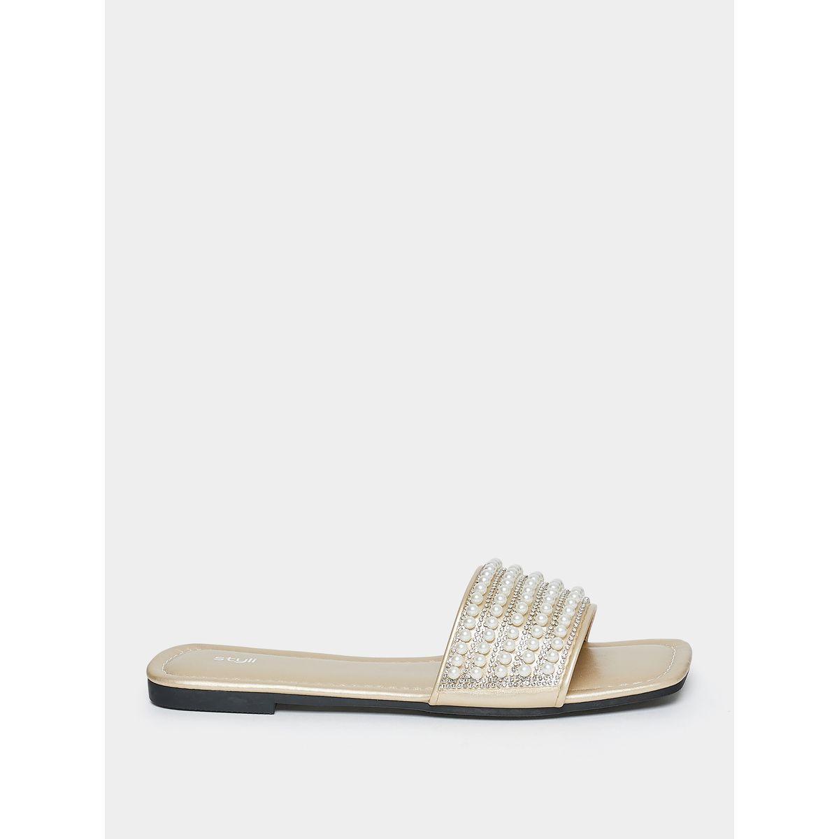 Styli Embellished Strap Flat Sandals-women-shoes-sandals-flats-image-2