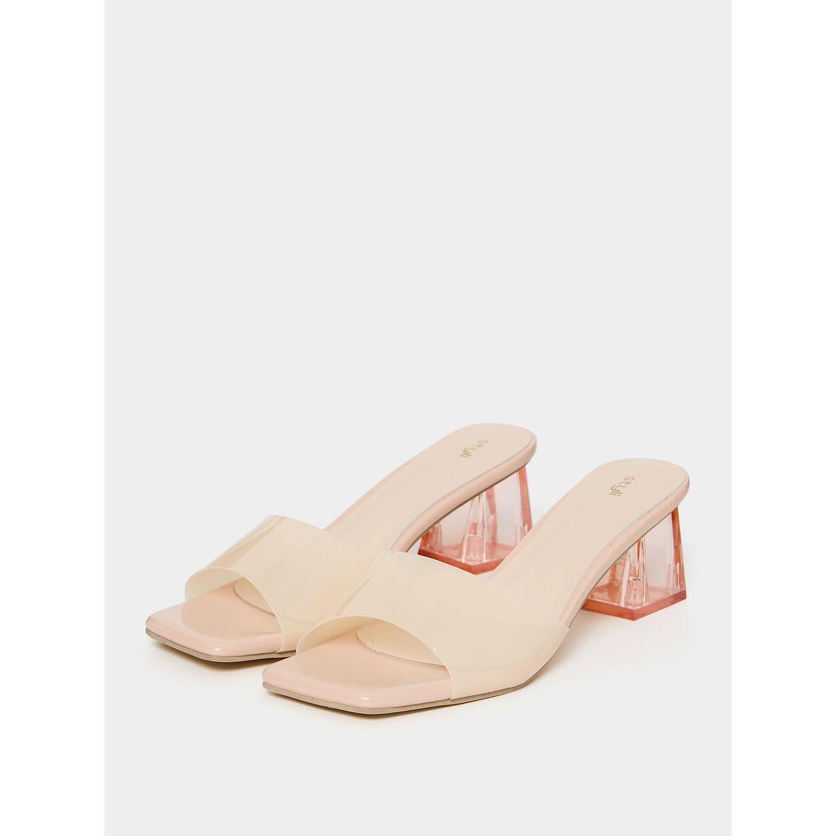 Styli Transparent Detail Thin Strap Block Heel Sandal-women-shoes-heels-image-3