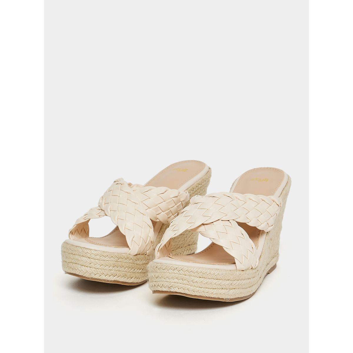 Styli Braided Cross Band Wedge Sandals-women-shoes-heels-image-3