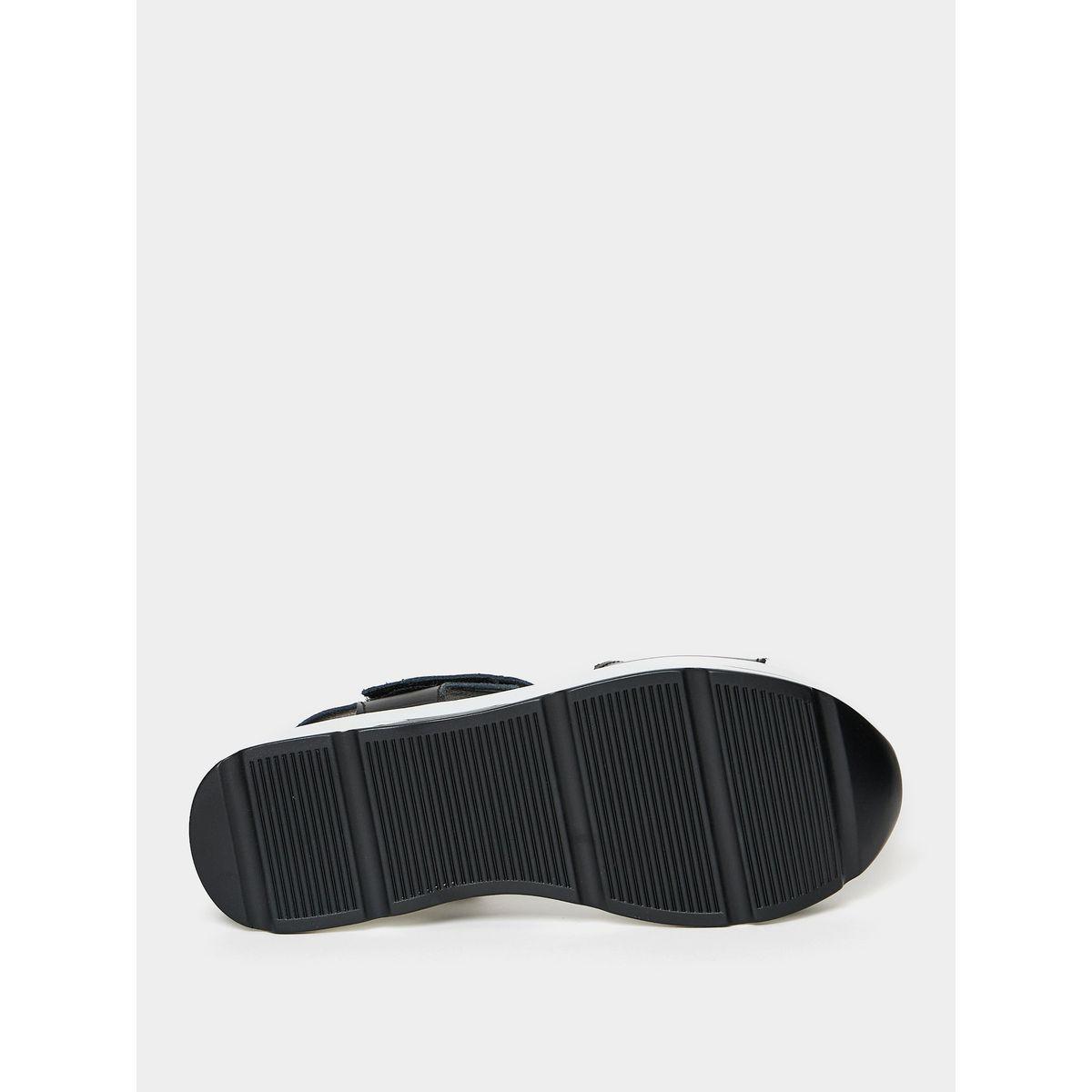 Styli Logo Print Velcro Strap Sandal-women-shoes-heels-image-7