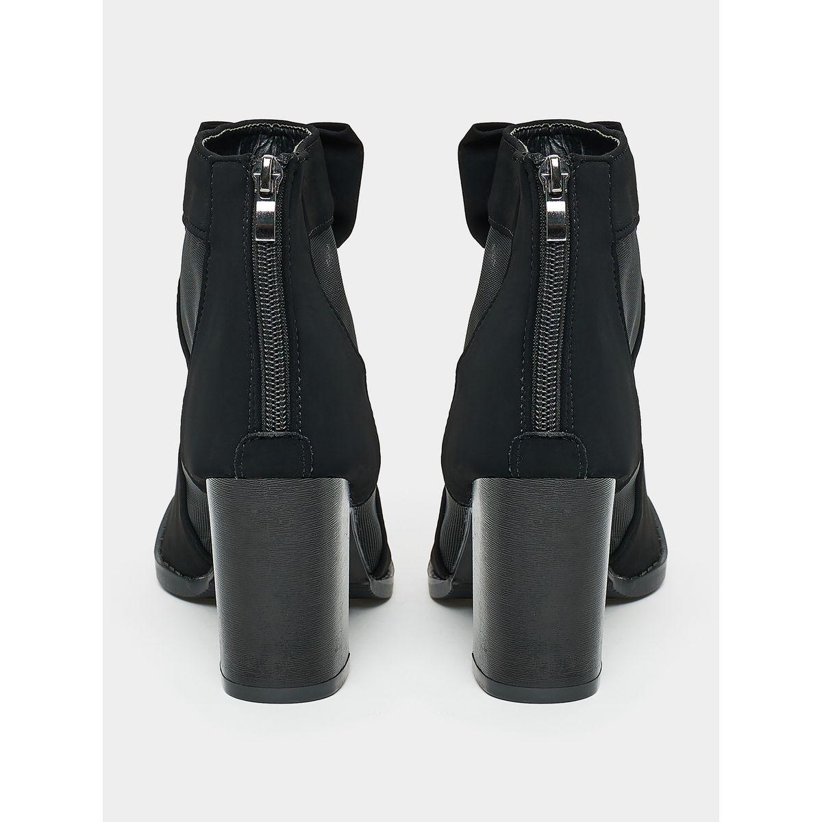 Styli Bow Detail Peep Toe Heel Sandals-women-shoes-heels-image-5