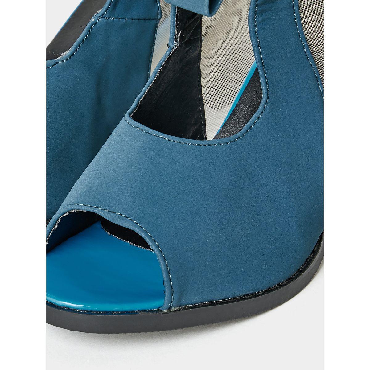 Styli Bow Embellished Peep Toe Heel Sandals-women-shoes-heels-image-4