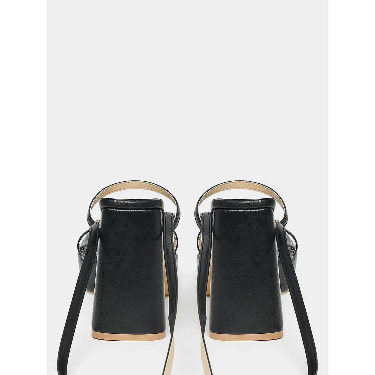 Styli Cross Tie-Up Block Heel Sandals-women-shoes-heels-image-5