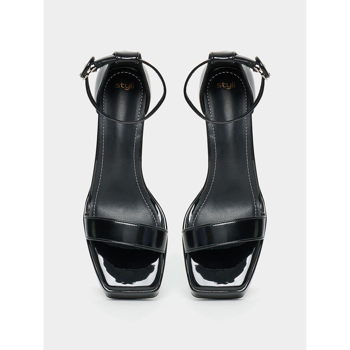 Styli Ankle Strap Block Heel Sandals-women-shoes-heels-image-4