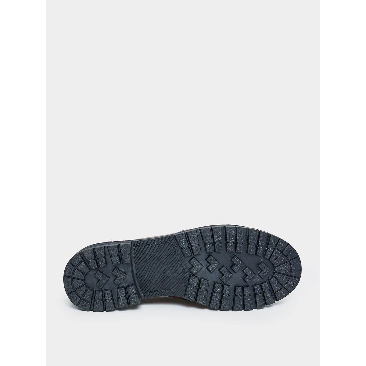 Styli Metal Link Accent Round Toe Loafers-women-shoes-loafersandmoccasins-image-6