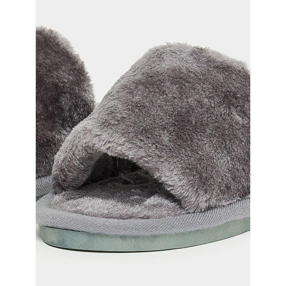 Styli Faux Fur Single Band Bedroom Slippers-women-shoes-bedroomslippers-image-6