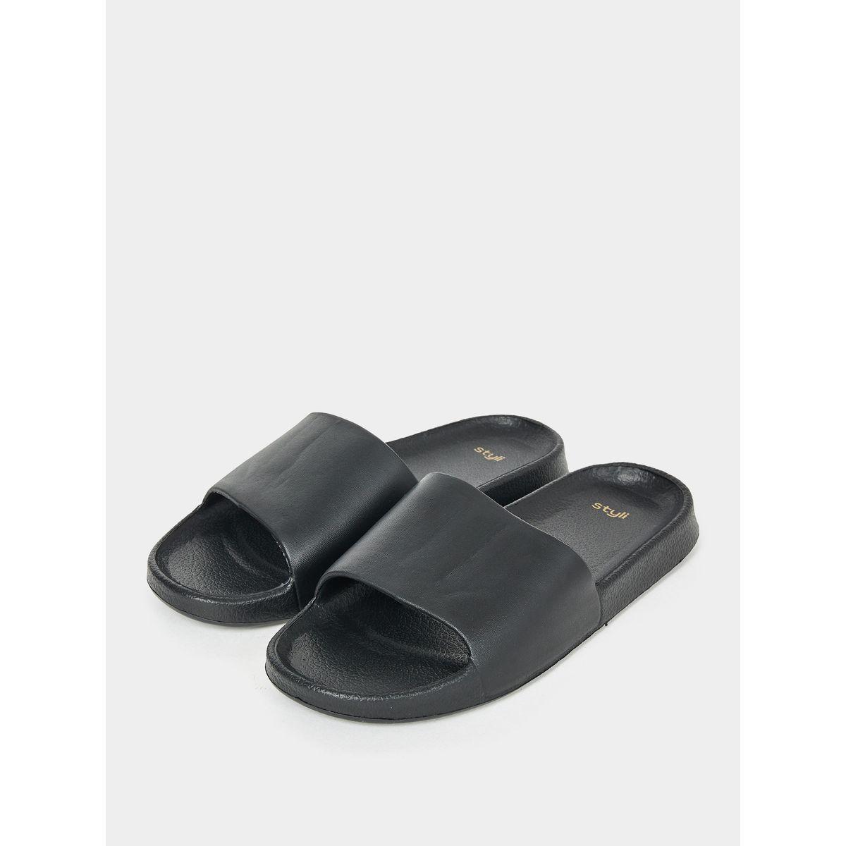 Styli Plain Wide Strap Slides-women-shoes-flipflopsandslides-image-2