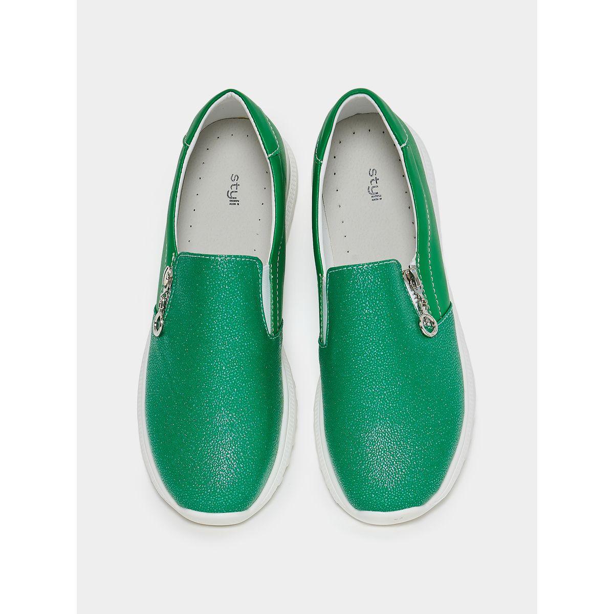 Styli Shimmer Look Zip Detail Casual Shoes-women-shoes-sneakers-image-5