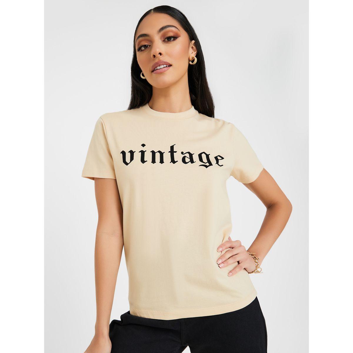 Styli Regular Fit Vintage Slogan Print T-shirt-women-clothing-tshirts-image-3