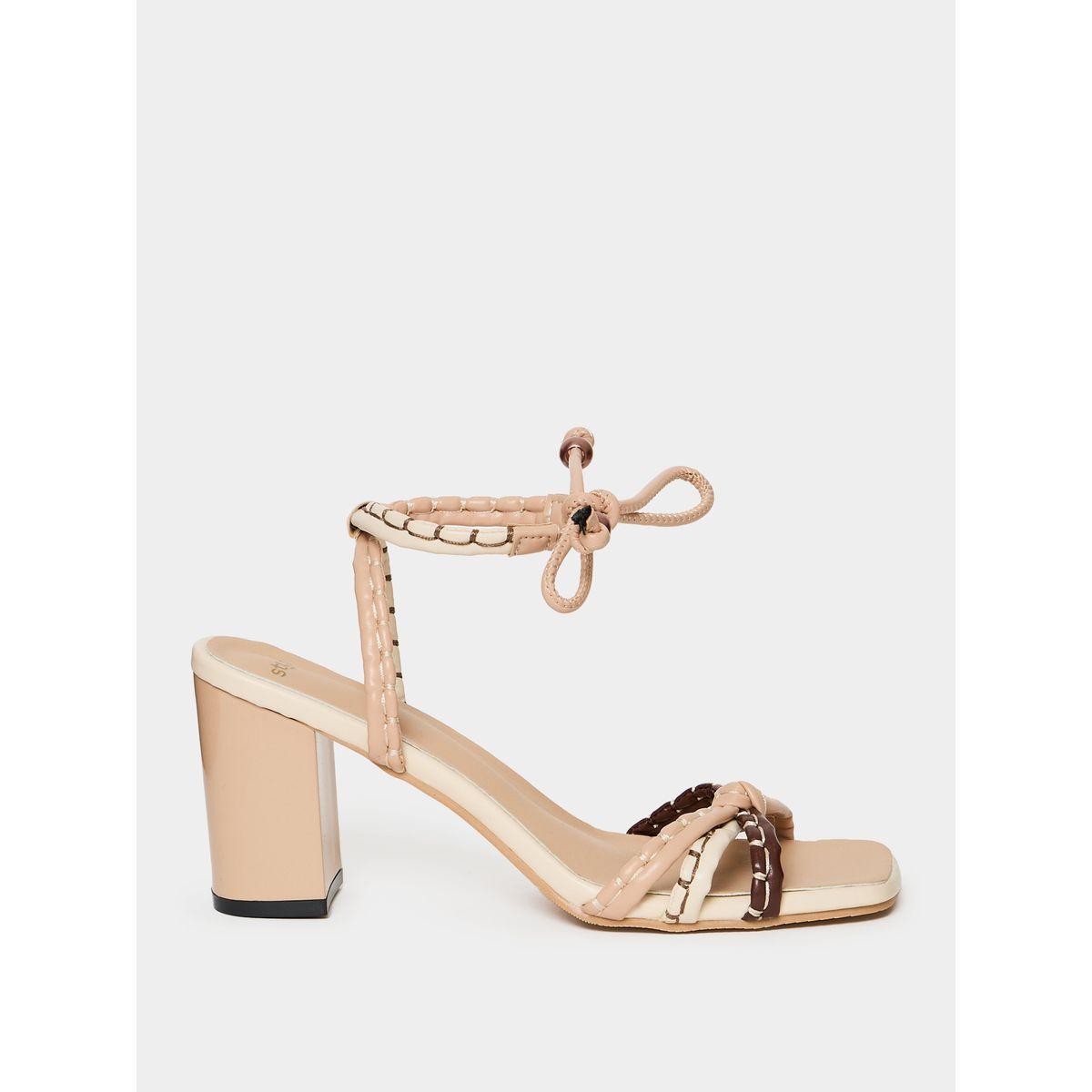 Styli Knot Strap Block Heel Sandals-women-shoes-heels-image-2