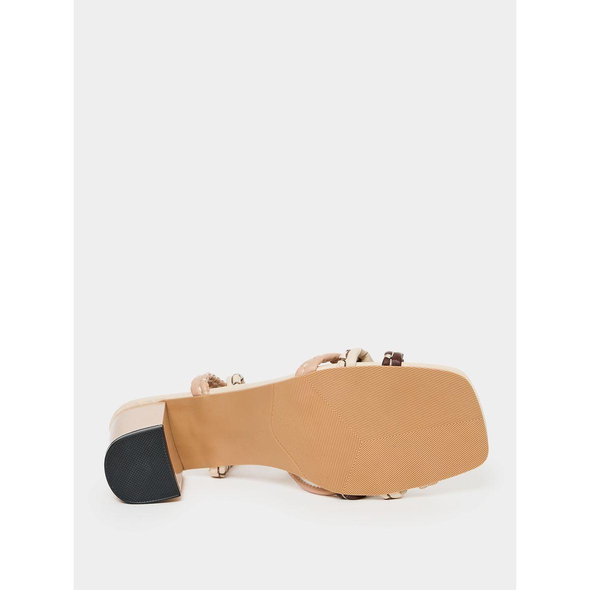 Styli Knot Strap Block Heel Sandals-women-shoes-heels-image-7