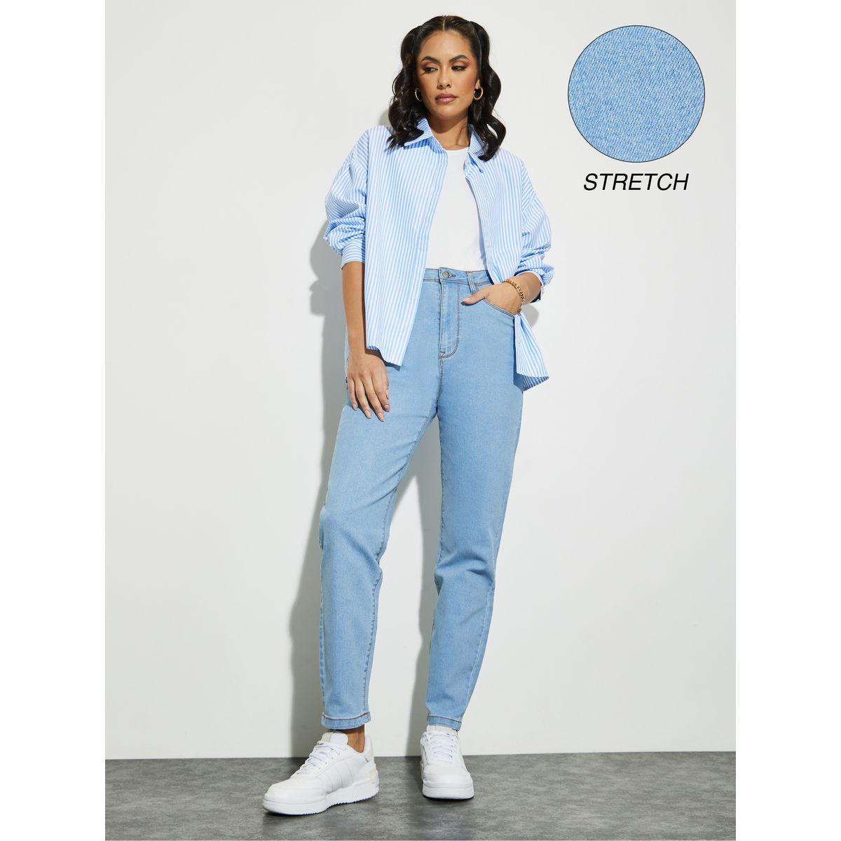 جينز بقصة موم وخصر عالي-women-clothing-bottoms-jeans-image-1