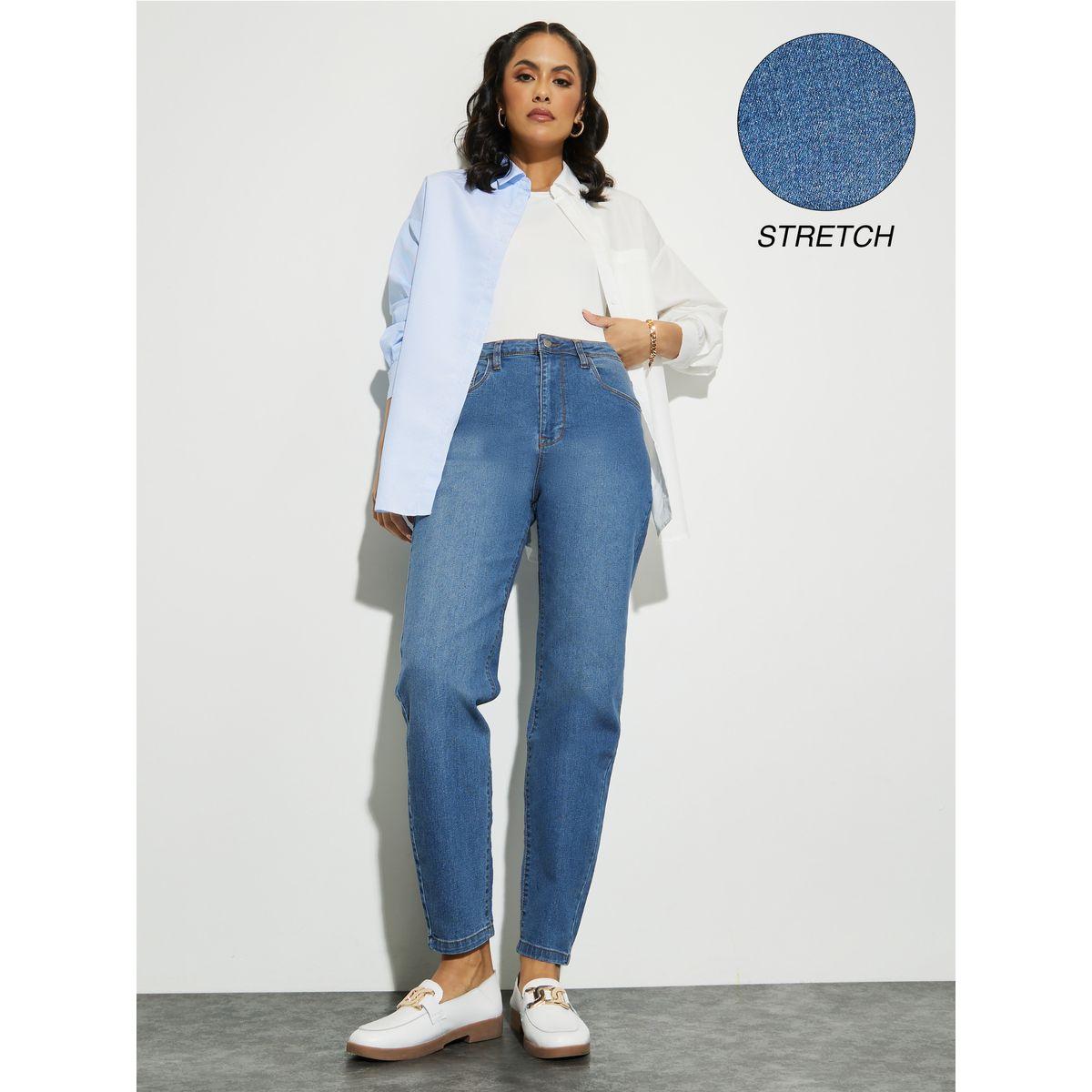 جينز بقصة موم وخصر عالي-women-clothing-bottoms-jeans-image-1