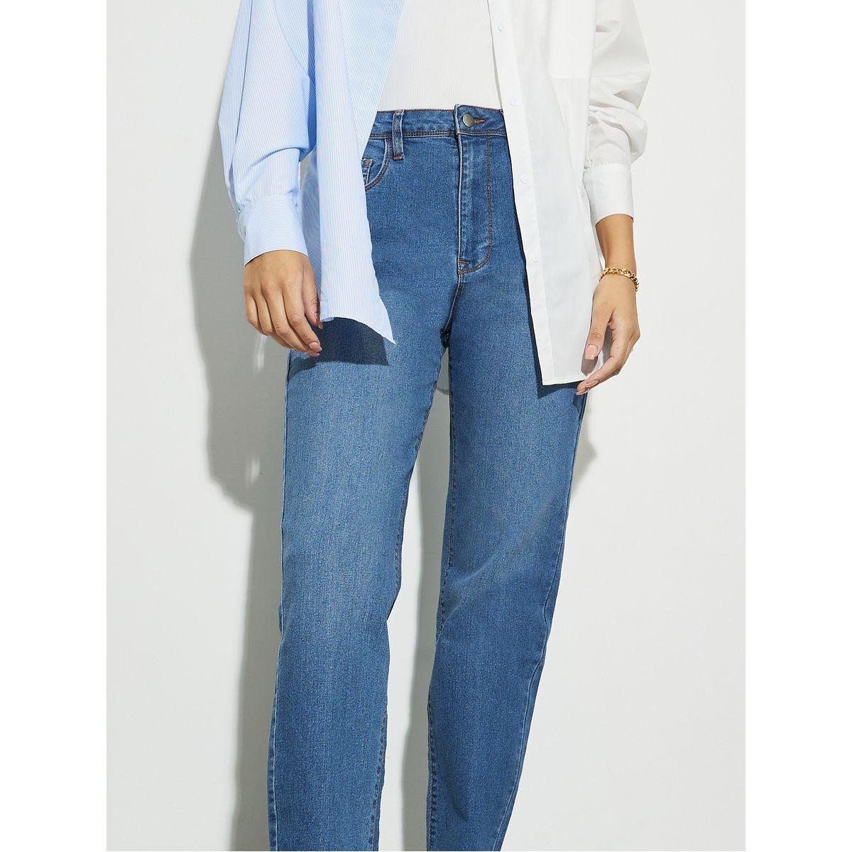 جينز بقصة موم وخصر عالي-women-clothing-bottoms-jeans-image-3
