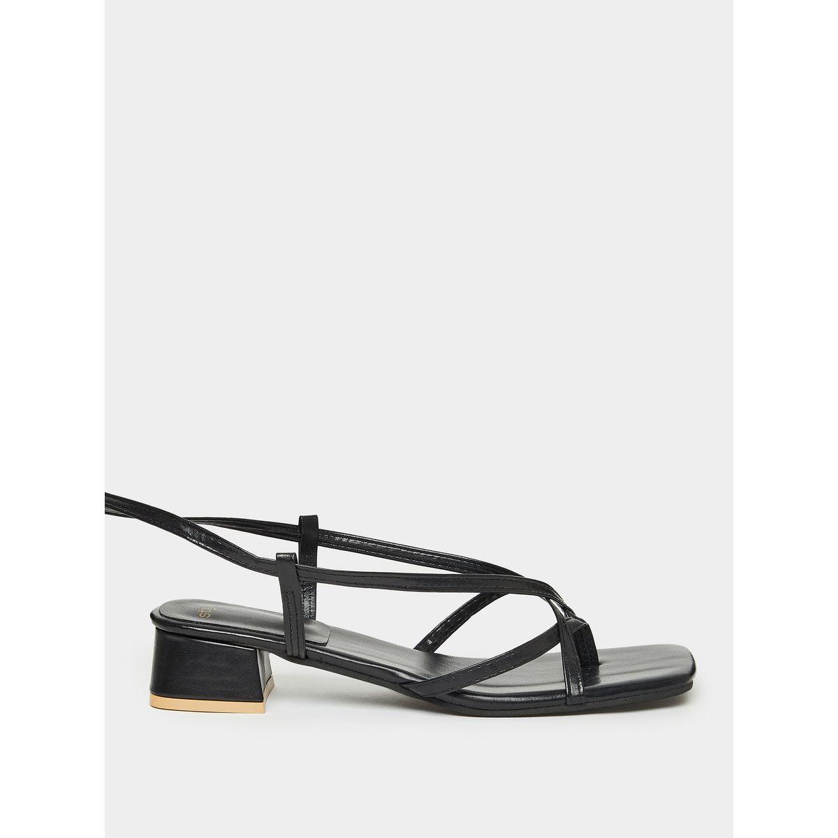 Styli Cross Strap Tie Up Heel Sandals-women-shoes-heels-image-2