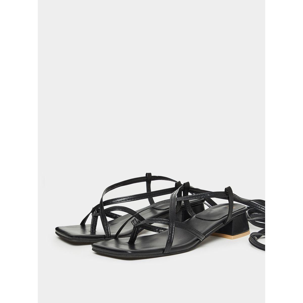 Styli Cross Strap Tie Up Heel Sandals-women-shoes-heels-image-3