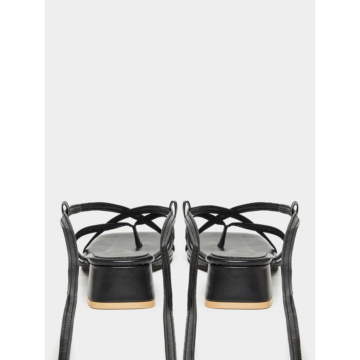 Styli Cross Strap Tie Up Heel Sandals-women-shoes-heels-image-4