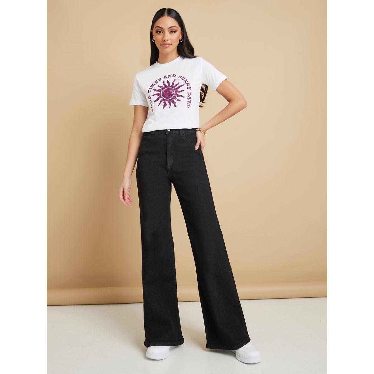 Styli Regular Fit Distress Graphic Print T-shirt-women-clothing-tshirts-image-2