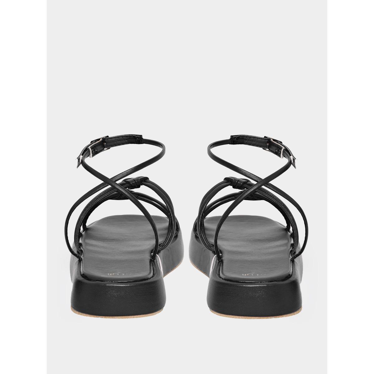 Styli Knotted Strap Platform Sandals-women-shoes-sandals-flats-image-4
