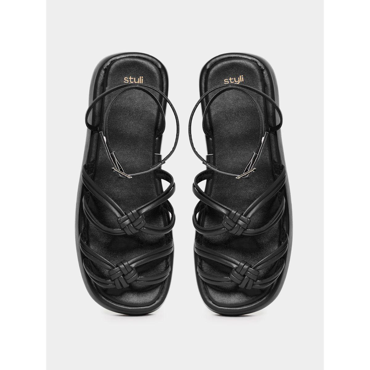 Styli Knotted Strap Platform Sandals-women-shoes-sandals-flats-image-5