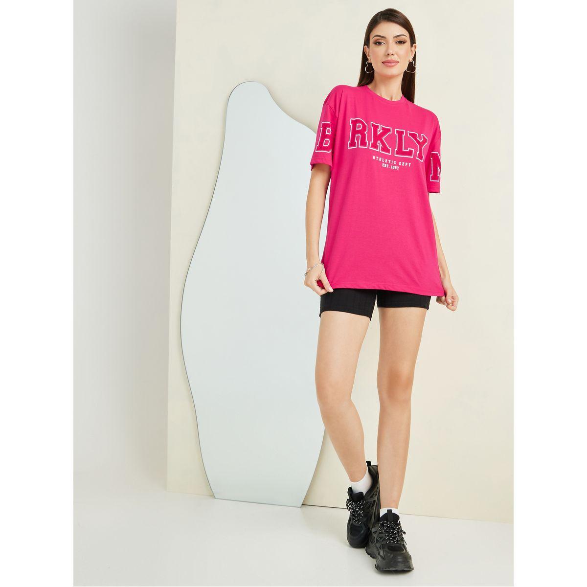 Styli Oversized Brooklyn Print Longline T-Shirt-women-clothing-tshirts-image-2