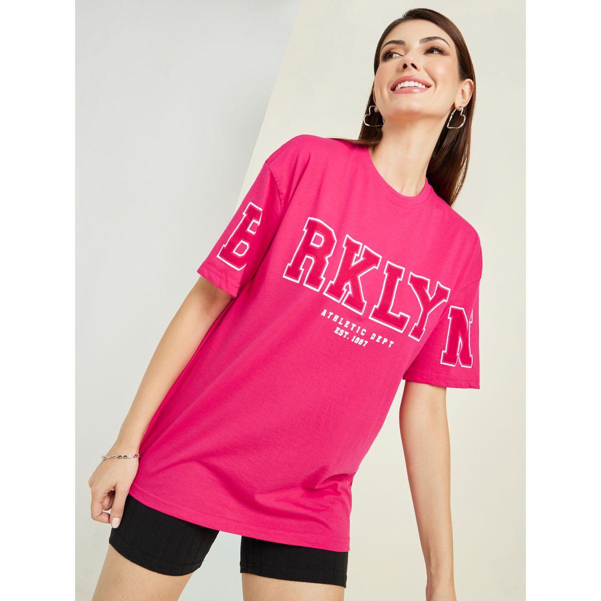 Styli Oversized Brooklyn Print Longline T-Shirt-women-clothing-tshirts-image-3