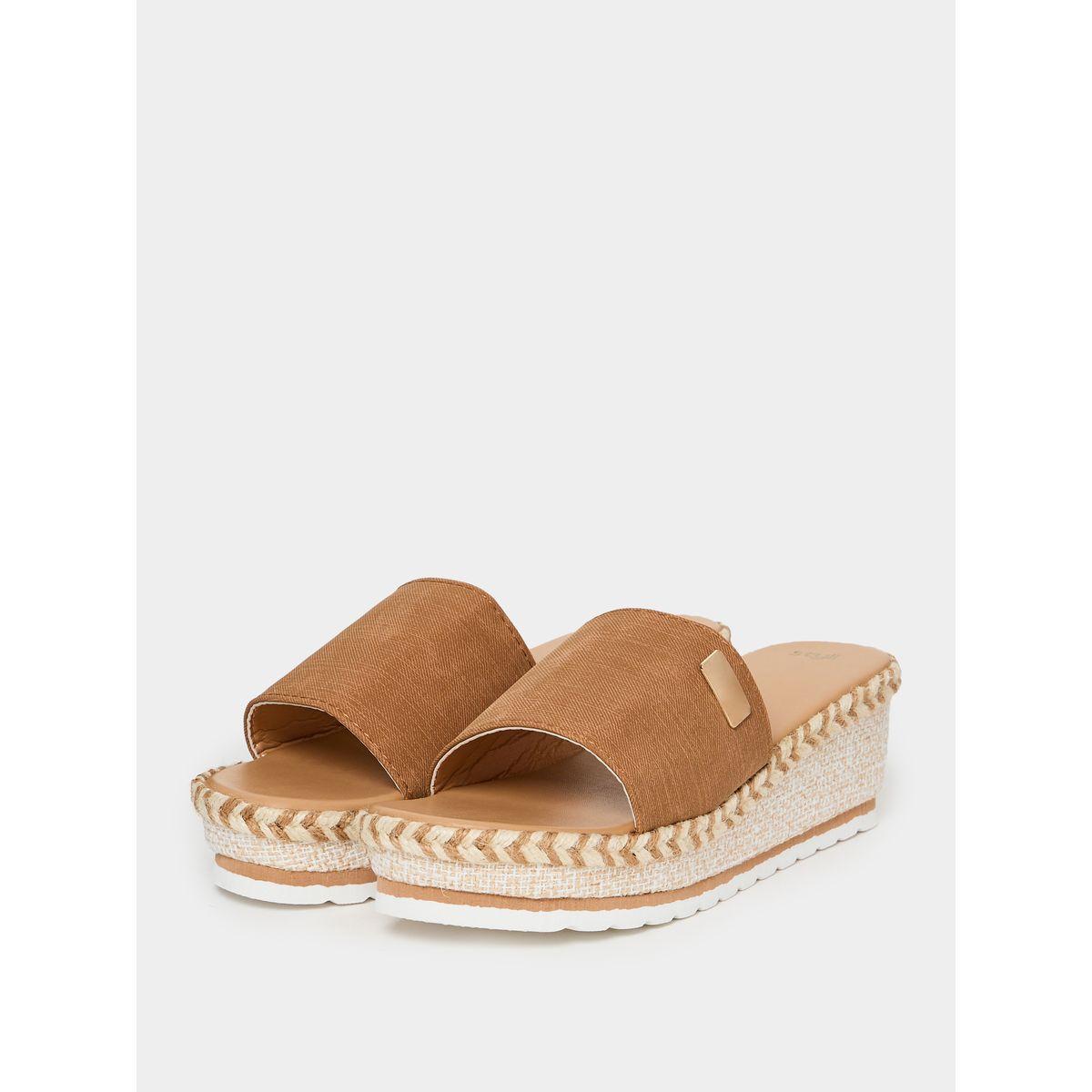 Styli Textured Flat Wedges-women-shoes-heels-image-3