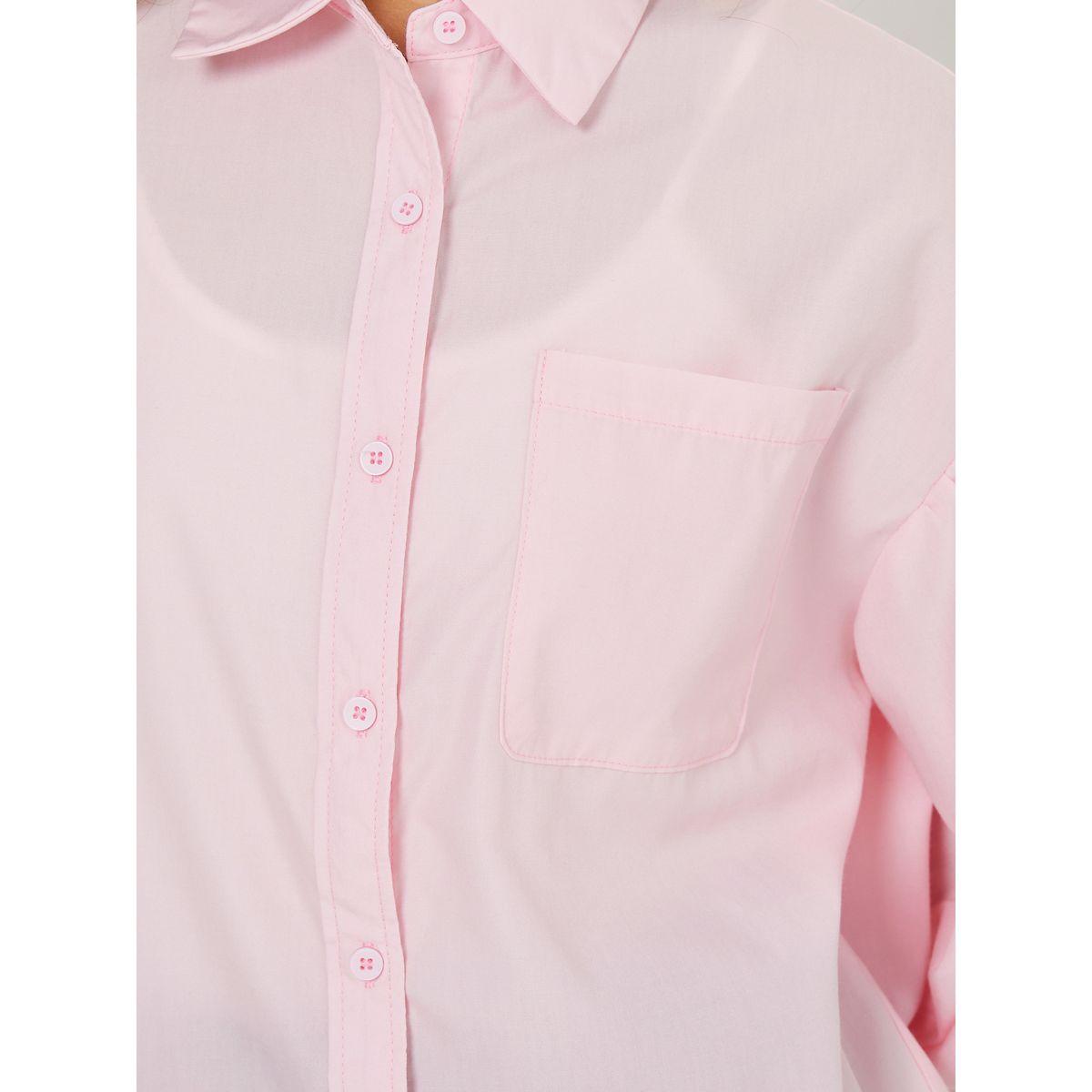 Styli Balloon Sleeve Oversized High Low Hem Shirt-women-clothing-shirtsandblouses-shirts-image-4