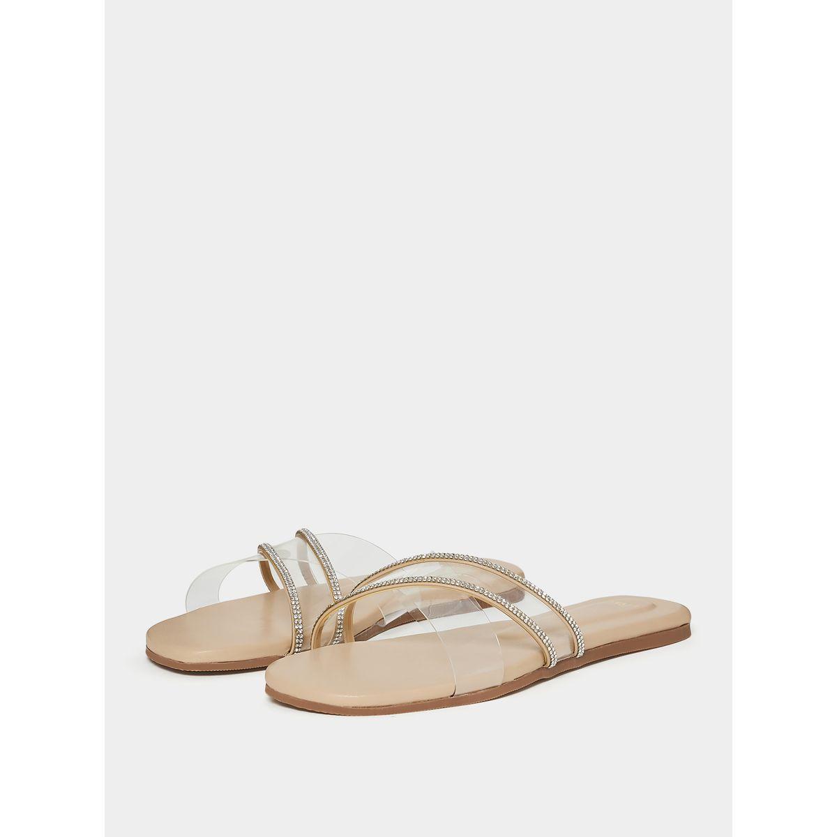 صندل فلات بسيور كروس-women-shoes-sandals-flats-image-3