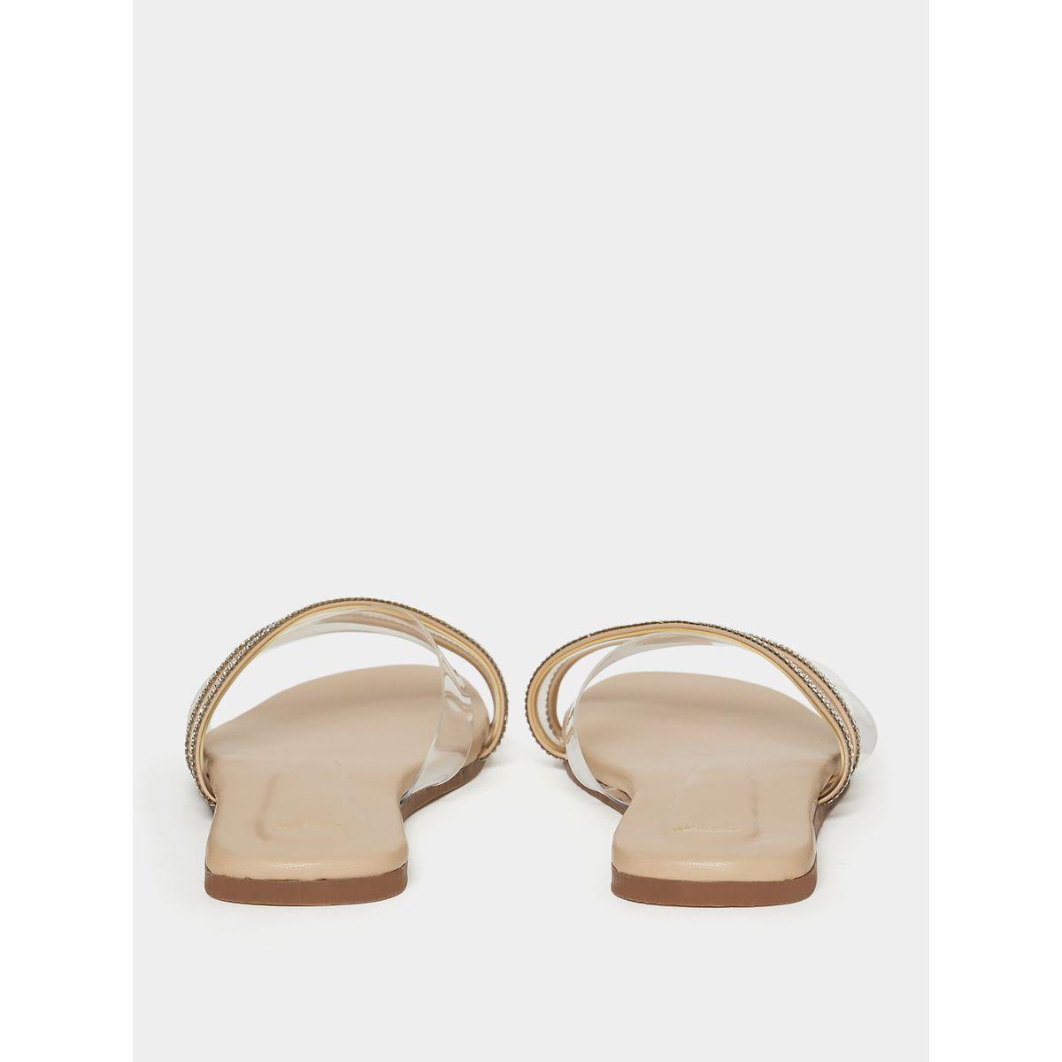 Styli Cross Band Embellished Sandals-women-shoes-sandals-flats-image-4