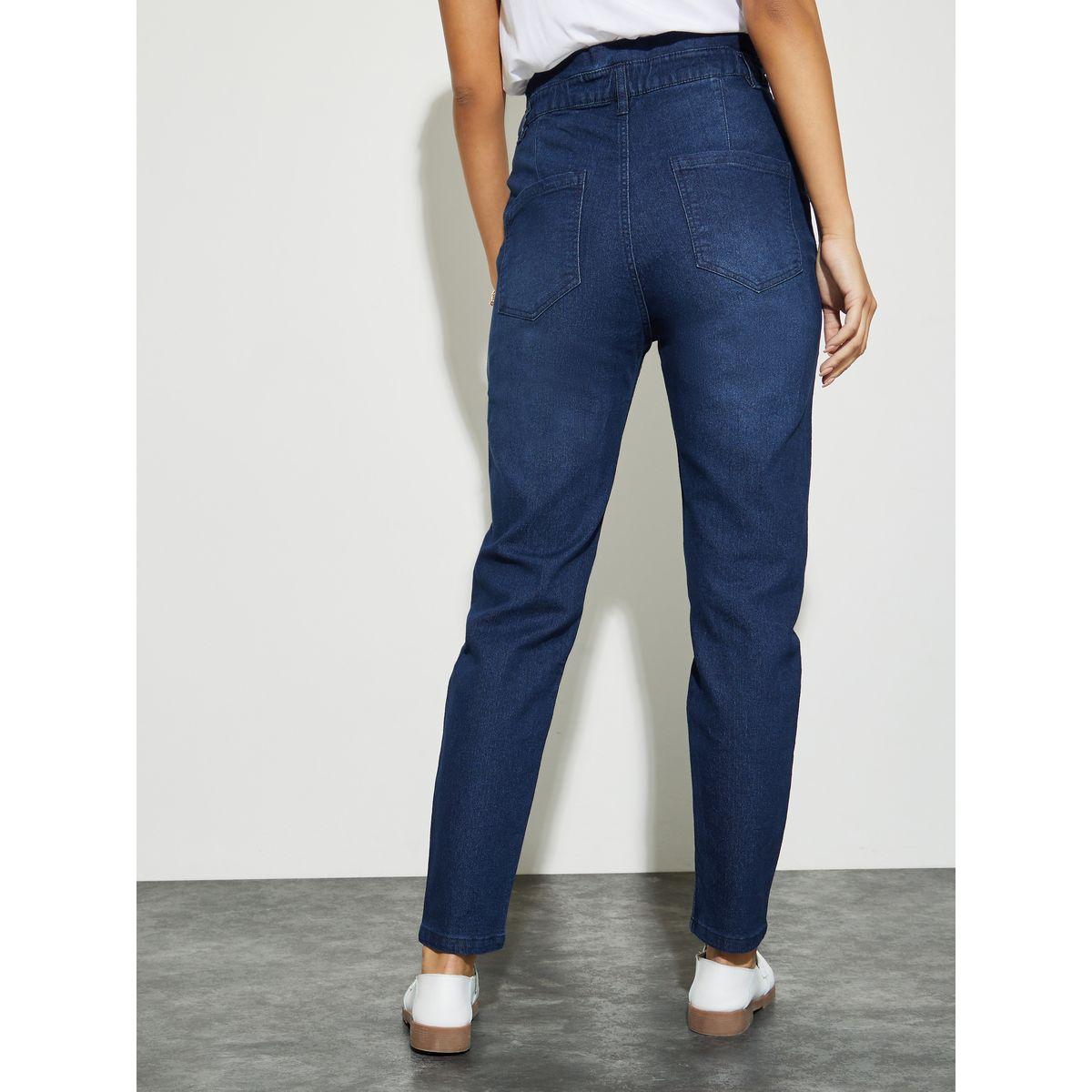 جينز بقصة موم وخصر بيبر باغ-women-clothing-bottoms-jeans-image-5
