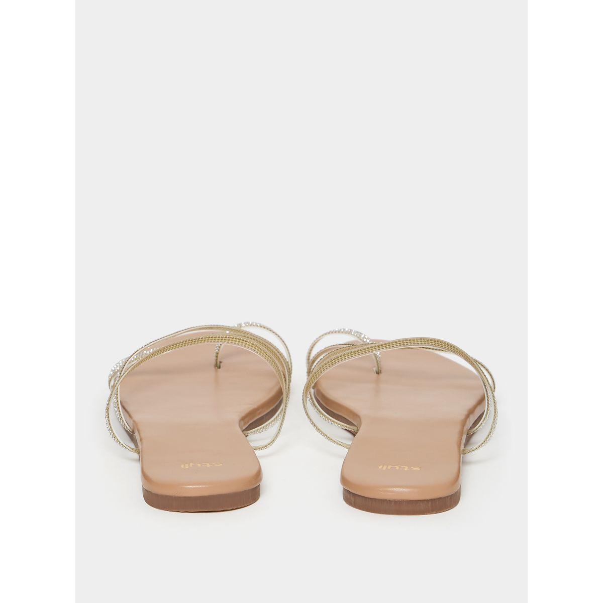 Styli Embellished Criss Cross Strap Flat Sandals-women-shoes-sandals-flats-image-4