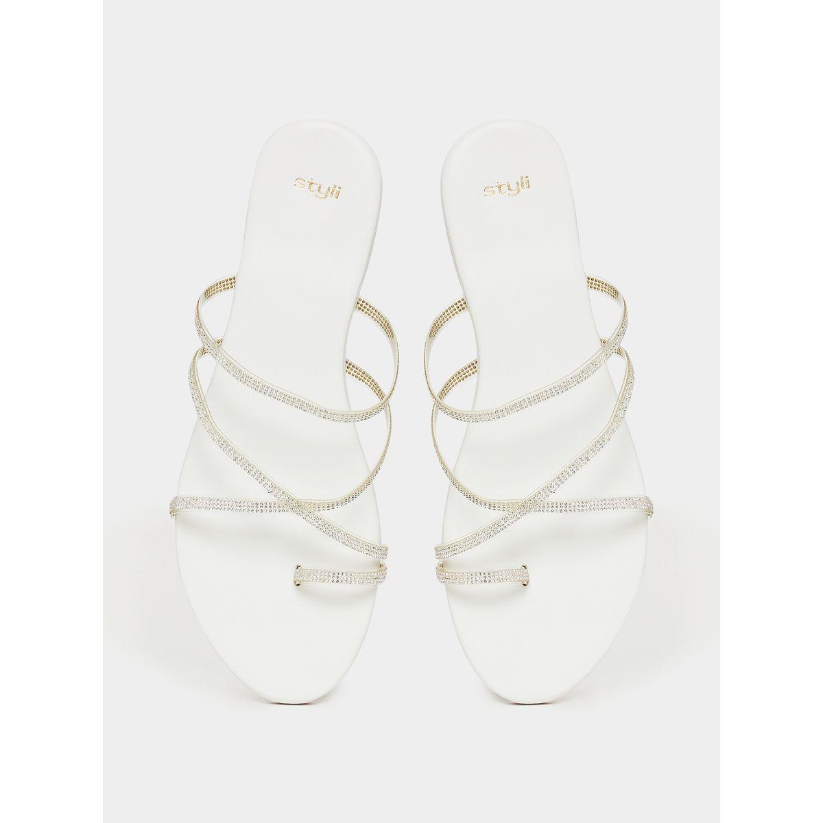 صندل فلات بسيور كروس-women-shoes-sandals-flats-image-5