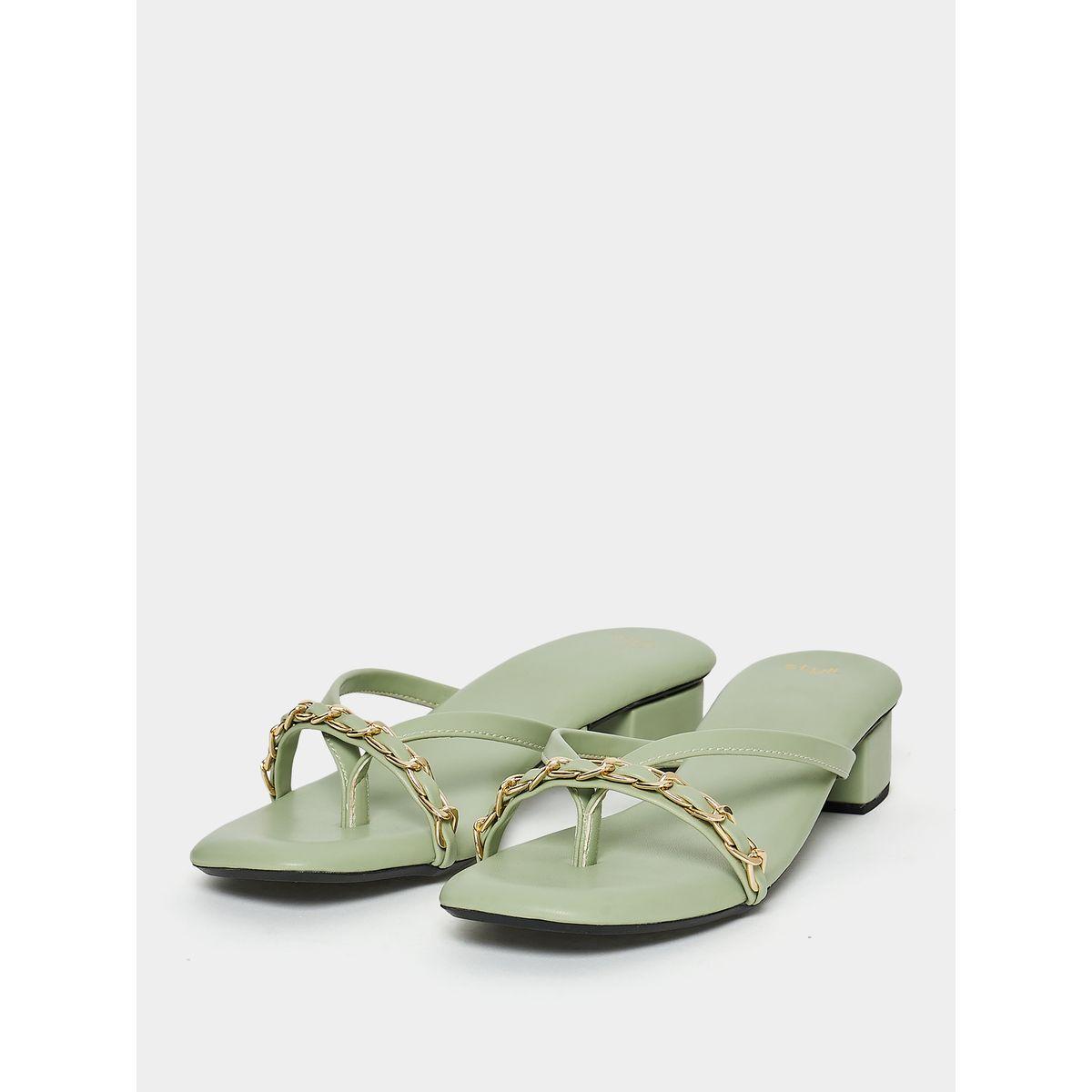 Styli Embellished Detail Braided Band Low Heel Sandal-women-shoes-sandals-flats-image-2