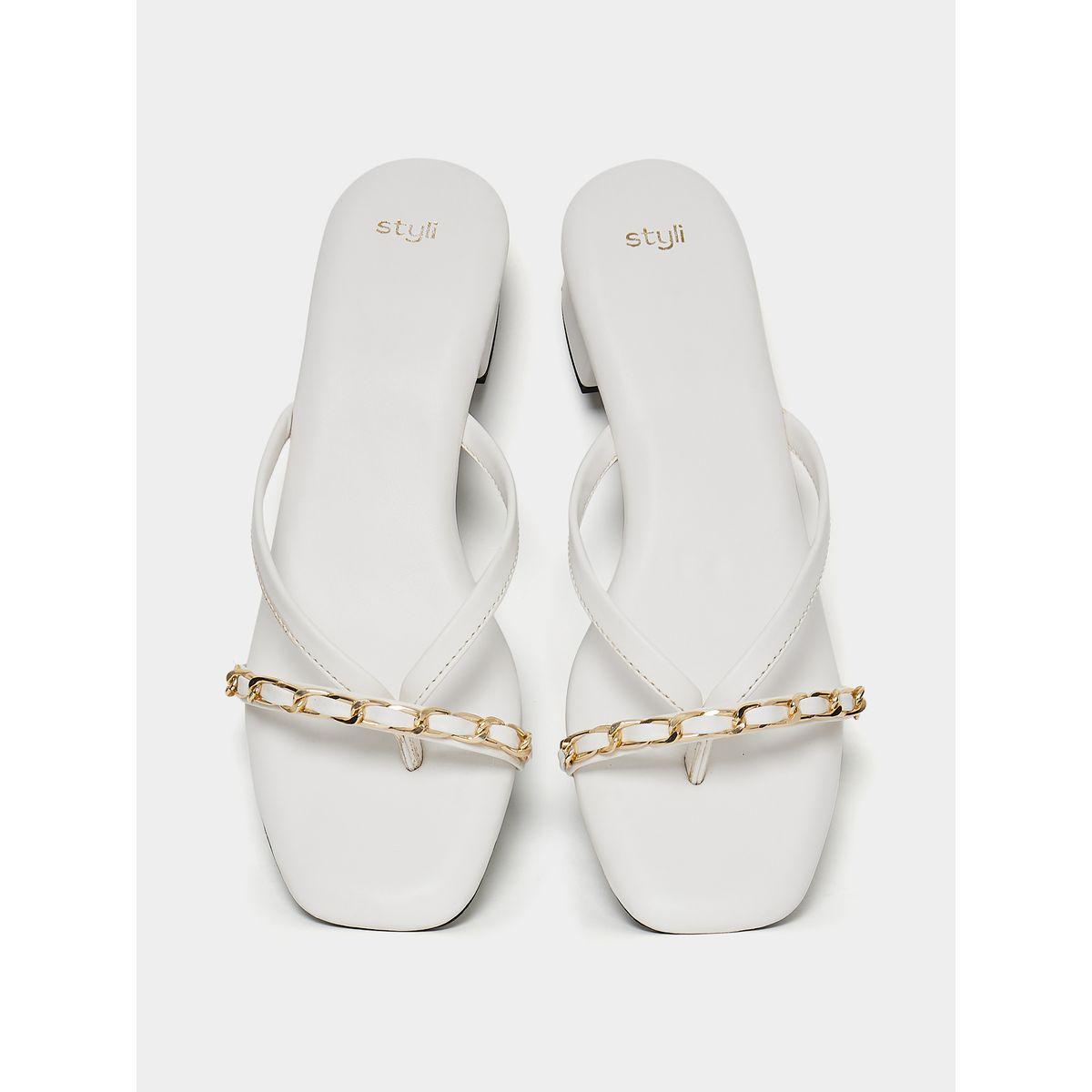 Styli Chain Detail Strap Sandal-women-shoes-sandals-flats-image-4