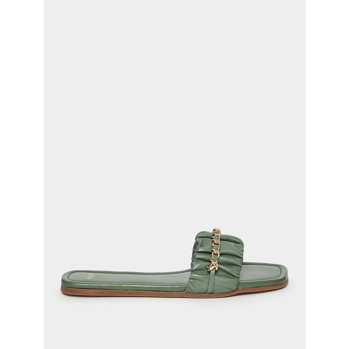 Styli Frill Band Flat Sandals-women-shoes-sandals-flats-image-2