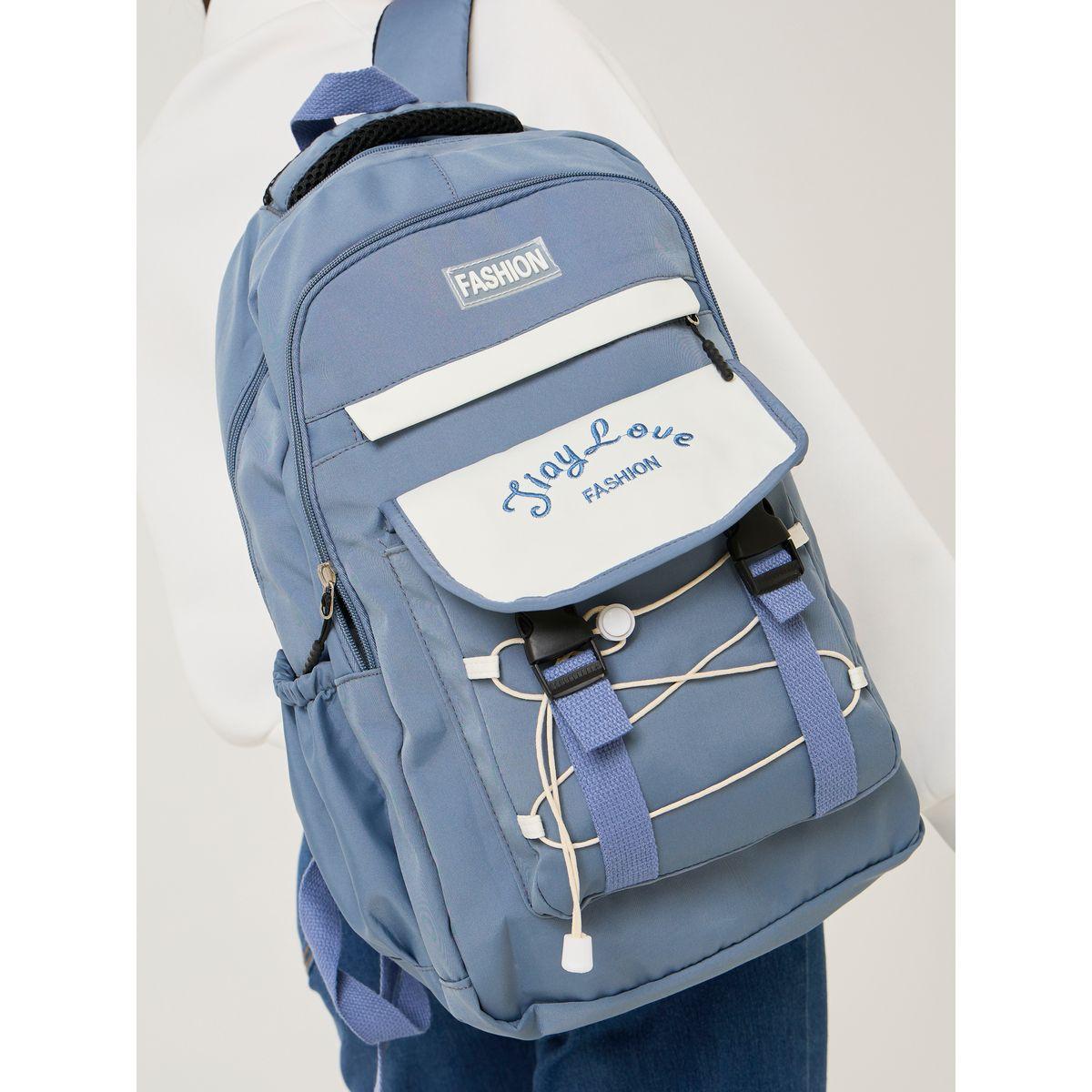 Styli Front Toggle Detail Backpack with Pockets-women-bagsandwallets-backpacks-image-3