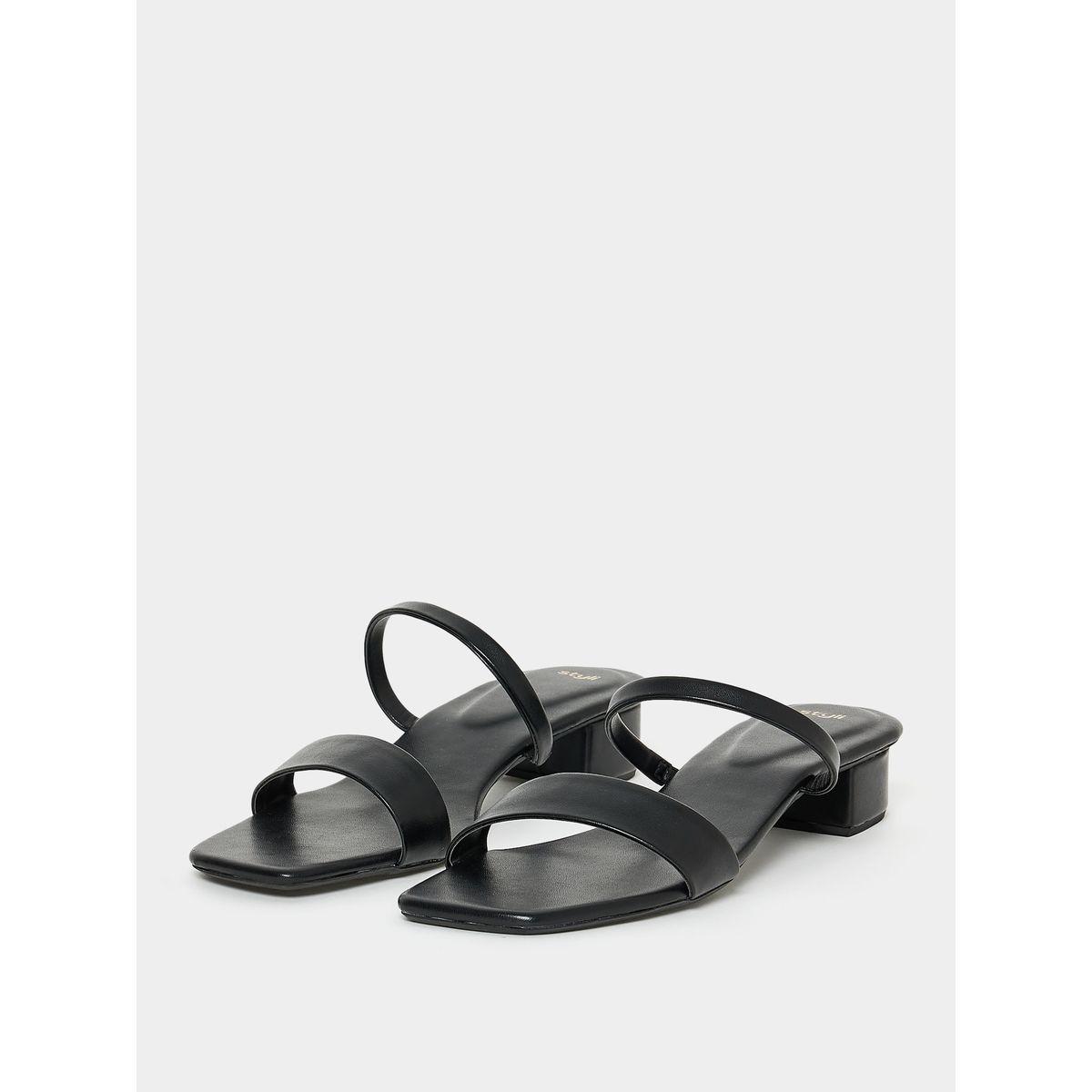 Styli Double Strap Low Heel Sandal-women-shoes-heels-image-3