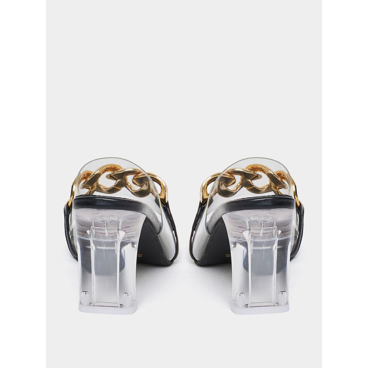 Styli Chain Embellished Mid Heel Sandal-women-shoes-heels-image-4