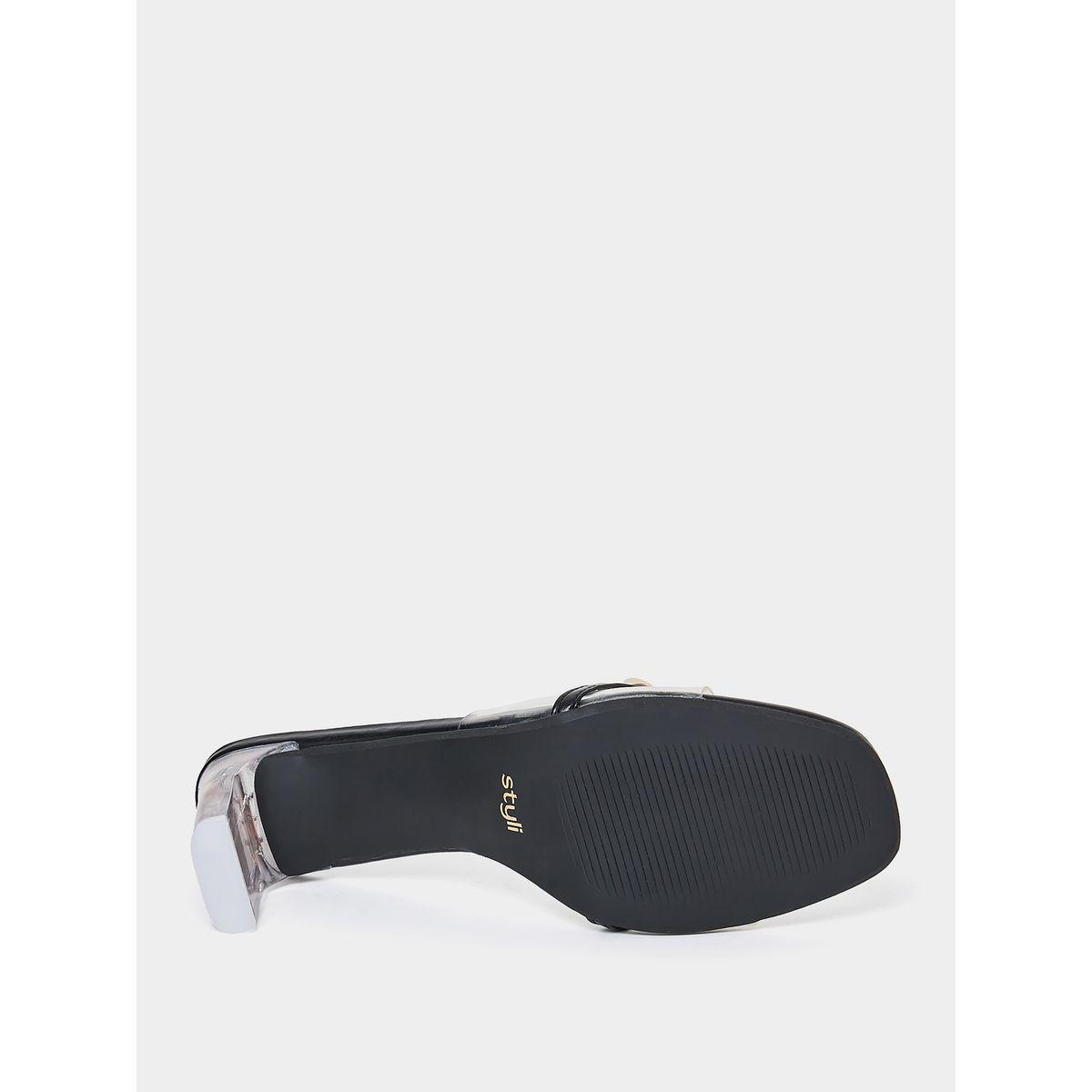 Styli Chain Embellished Mid Heel Sandal-women-shoes-heels-image-7