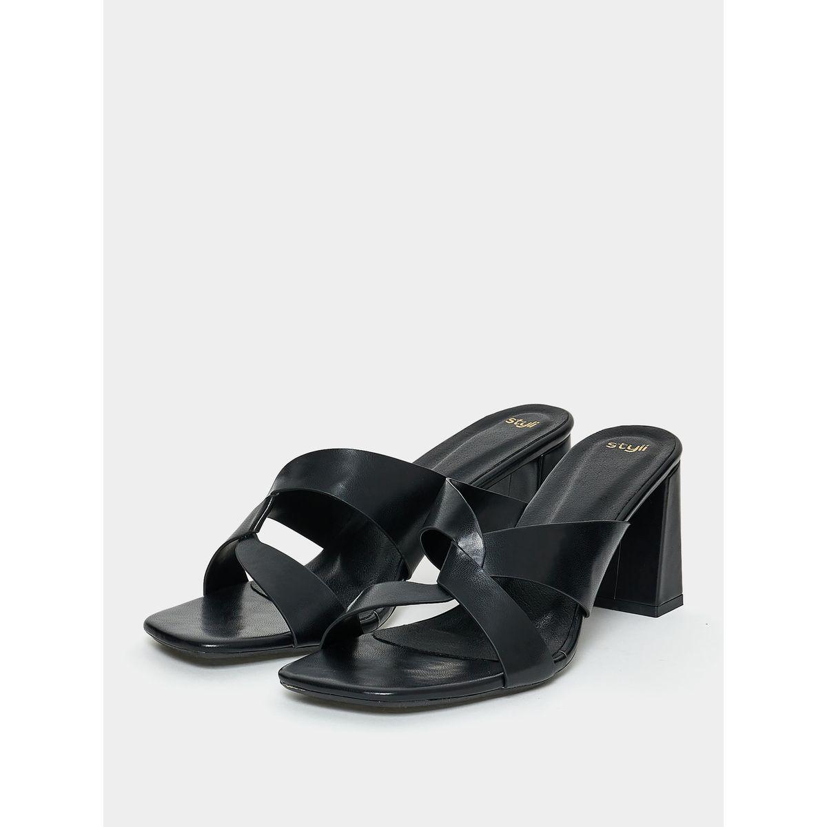 Styli Abstract Strap Mid Heel Sandal-women-shoes-heels-image-2