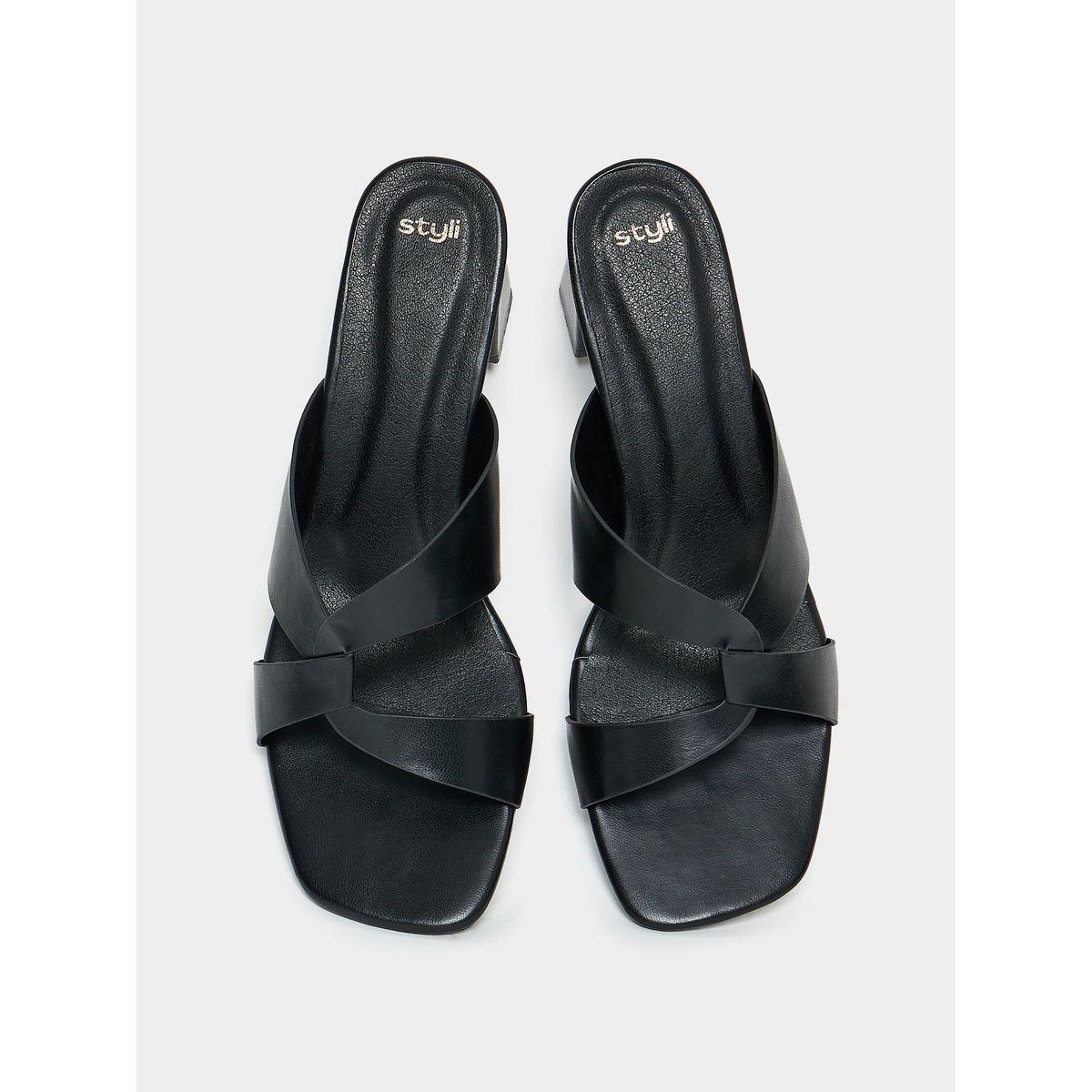 Styli Abstract Strap Mid Heel Sandal-women-shoes-heels-image-4