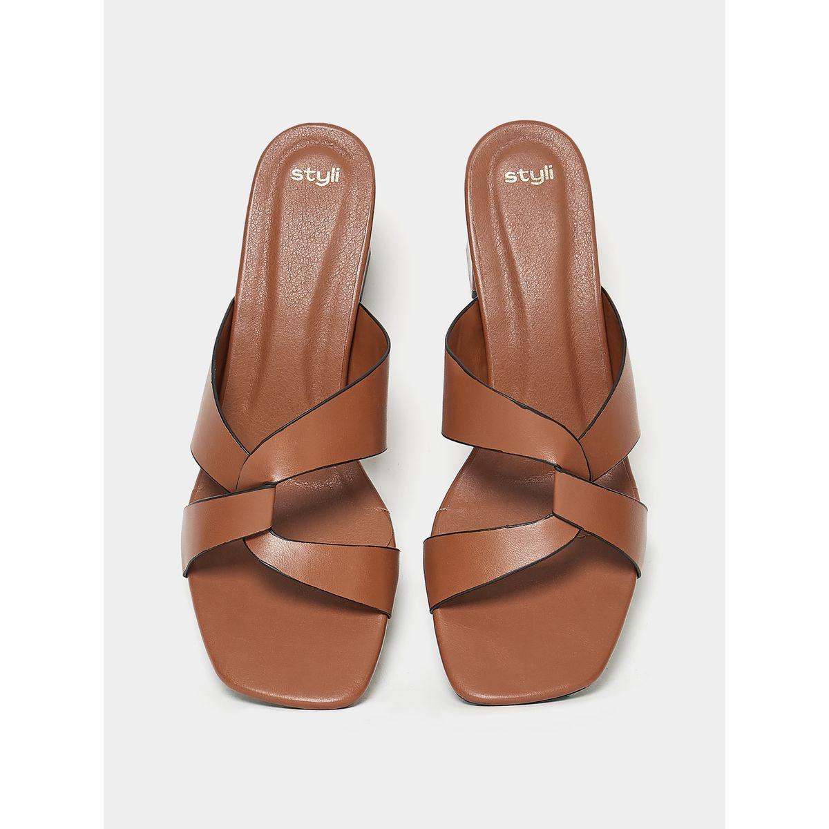 Styli Low Heel Strap Sandal-women-shoes-heels-image-5