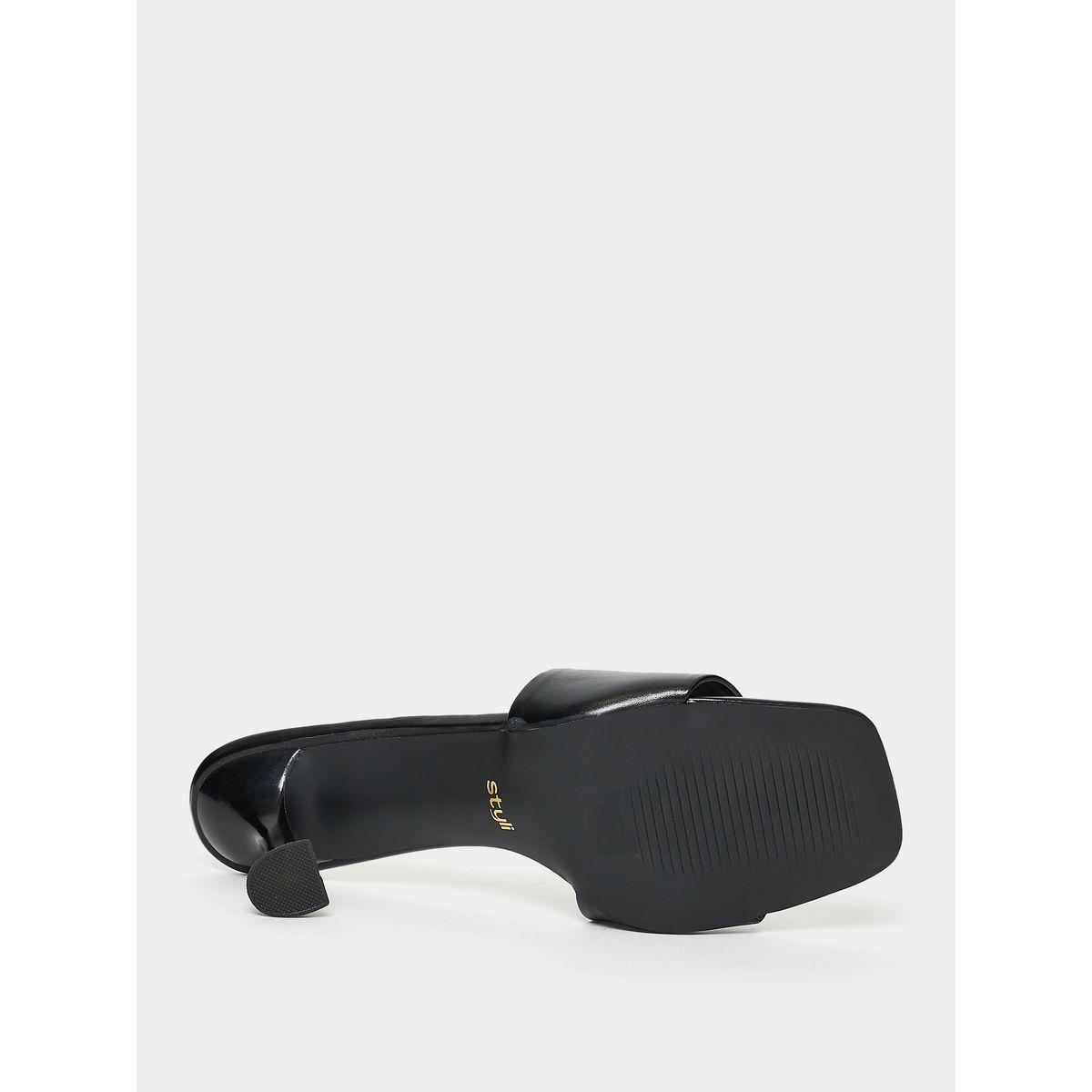 Styli Single Band Spool Heel Sandals-women-shoes-heels-image-7