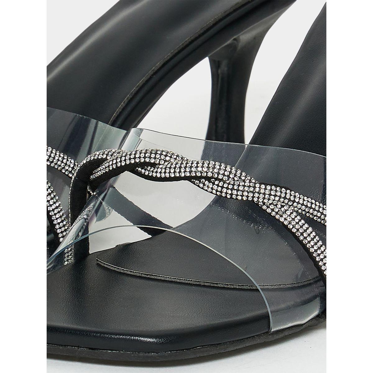 Styli Embellished Transparent Strap Heel Sandals-women-shoes-heels-image-6