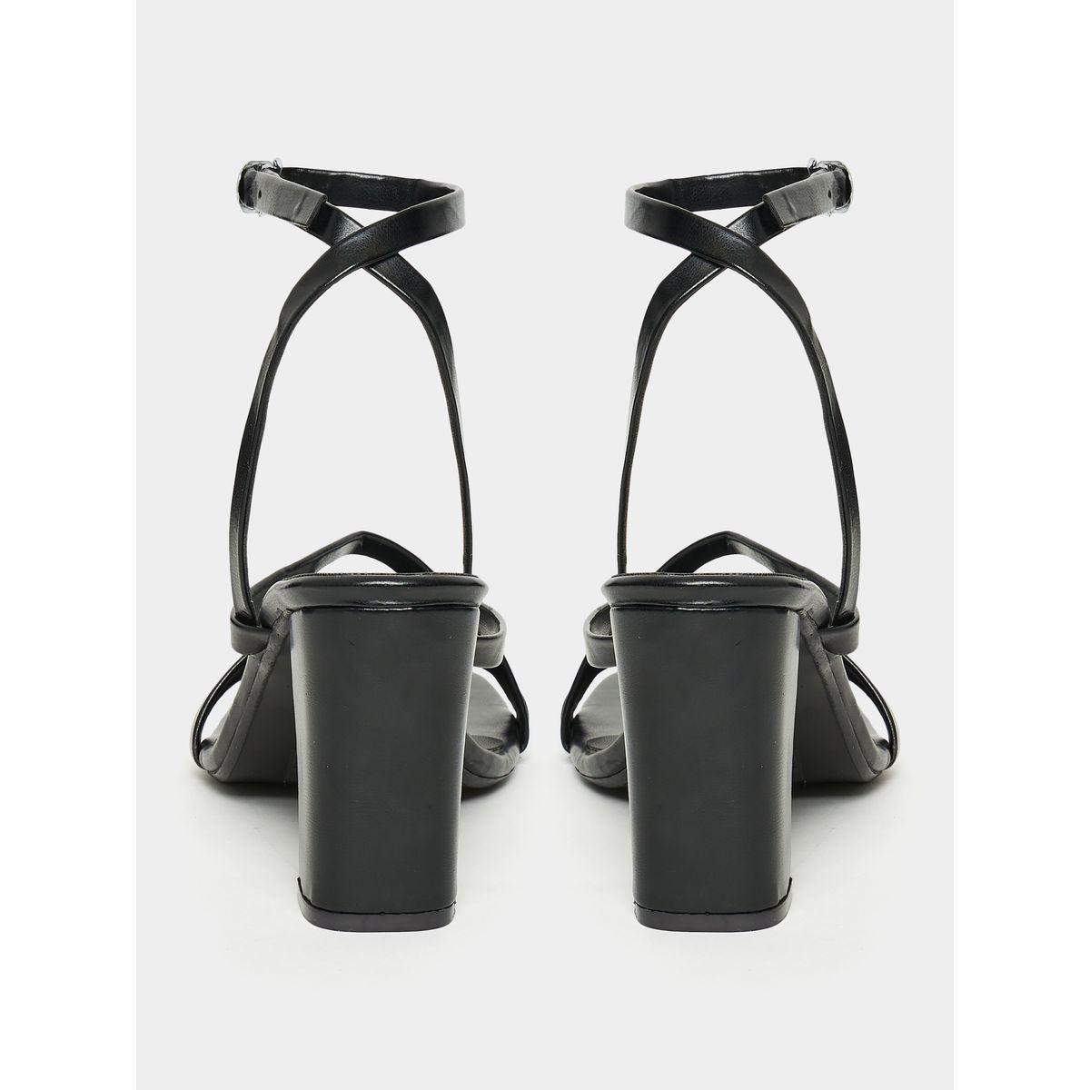Styli Cross Band Ankle Strap Heel Sandals-women-shoes-heels-image-3